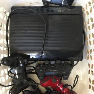 PlayStation 3 with 5 controllers